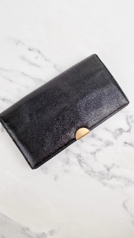 Coach Dreamer Wallet in Black Smooth Leather - Gold Tone Hardware Clutch