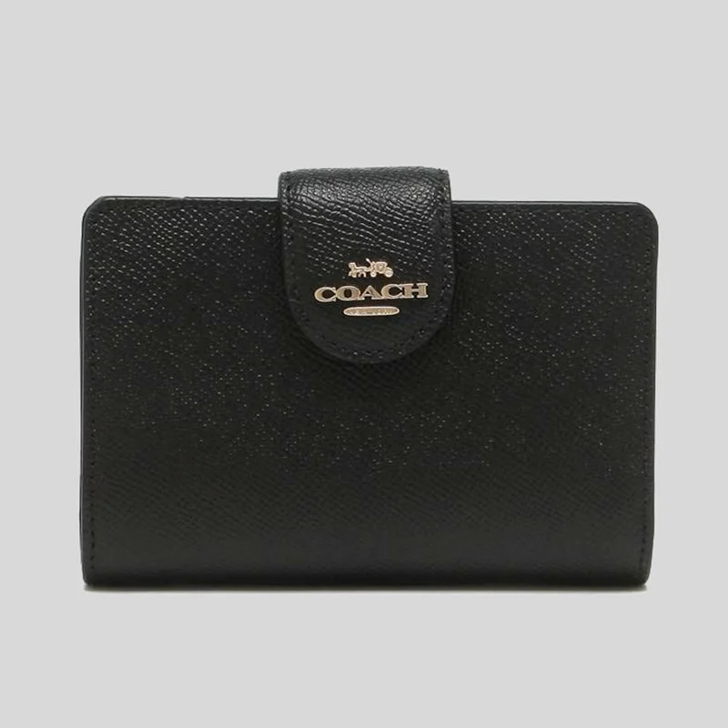 COACH Medium Corner Zip Wallet 6390 Black