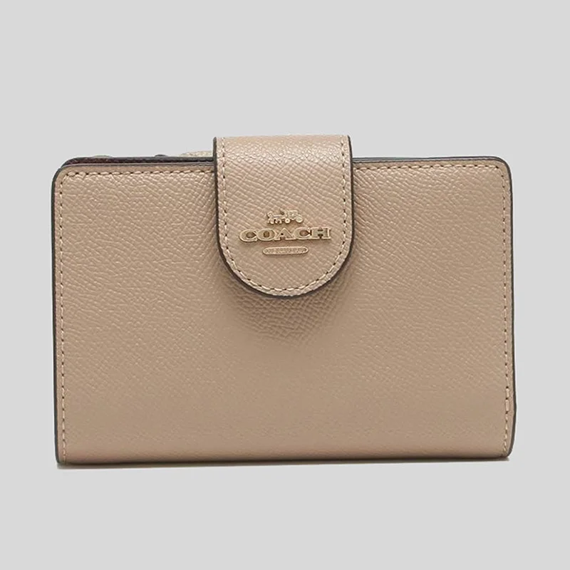 COACH Medium Corner Zip Wallet 6390 Taupe