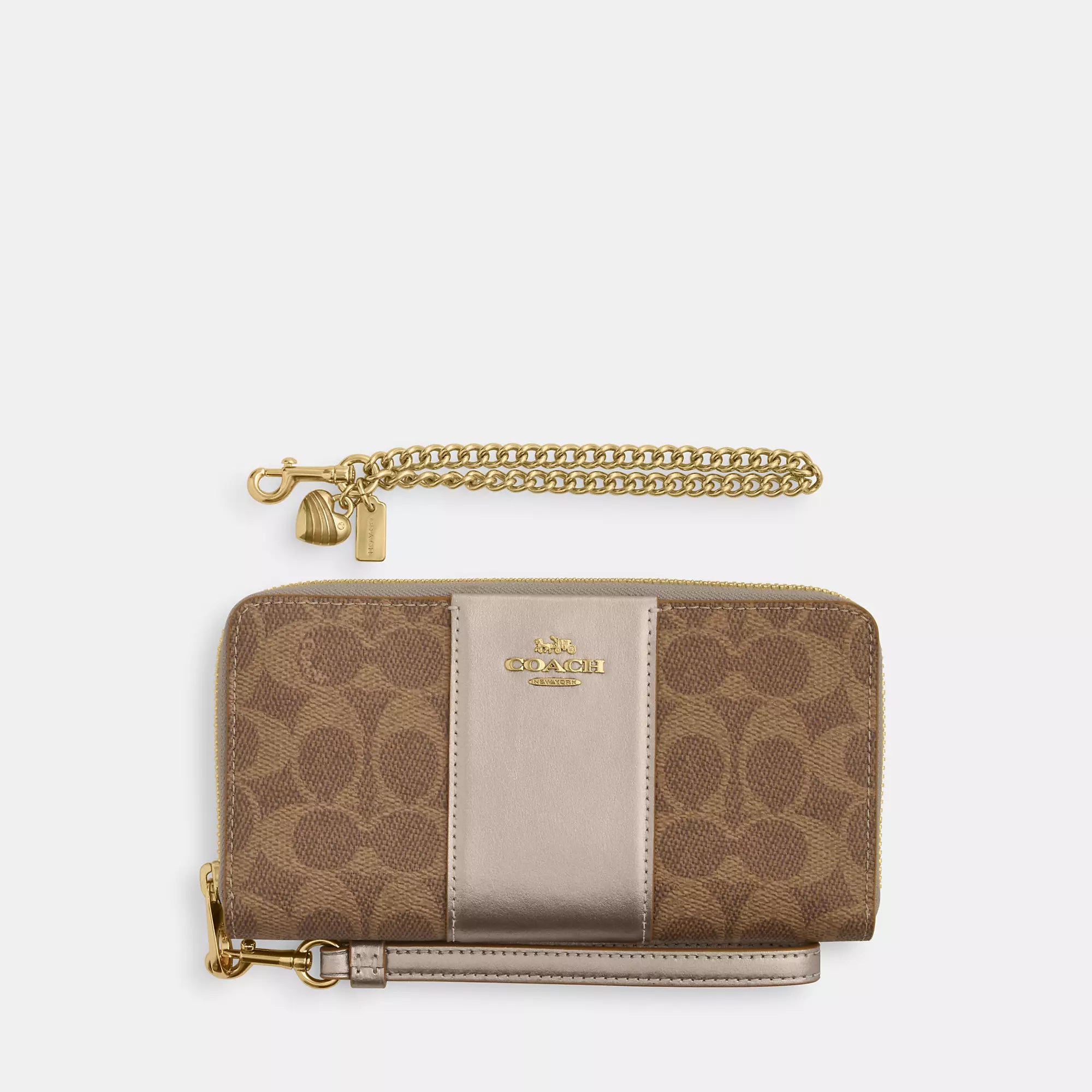 Coach Outlet Boxed Long Zip Around Wallet In Signature Canvas