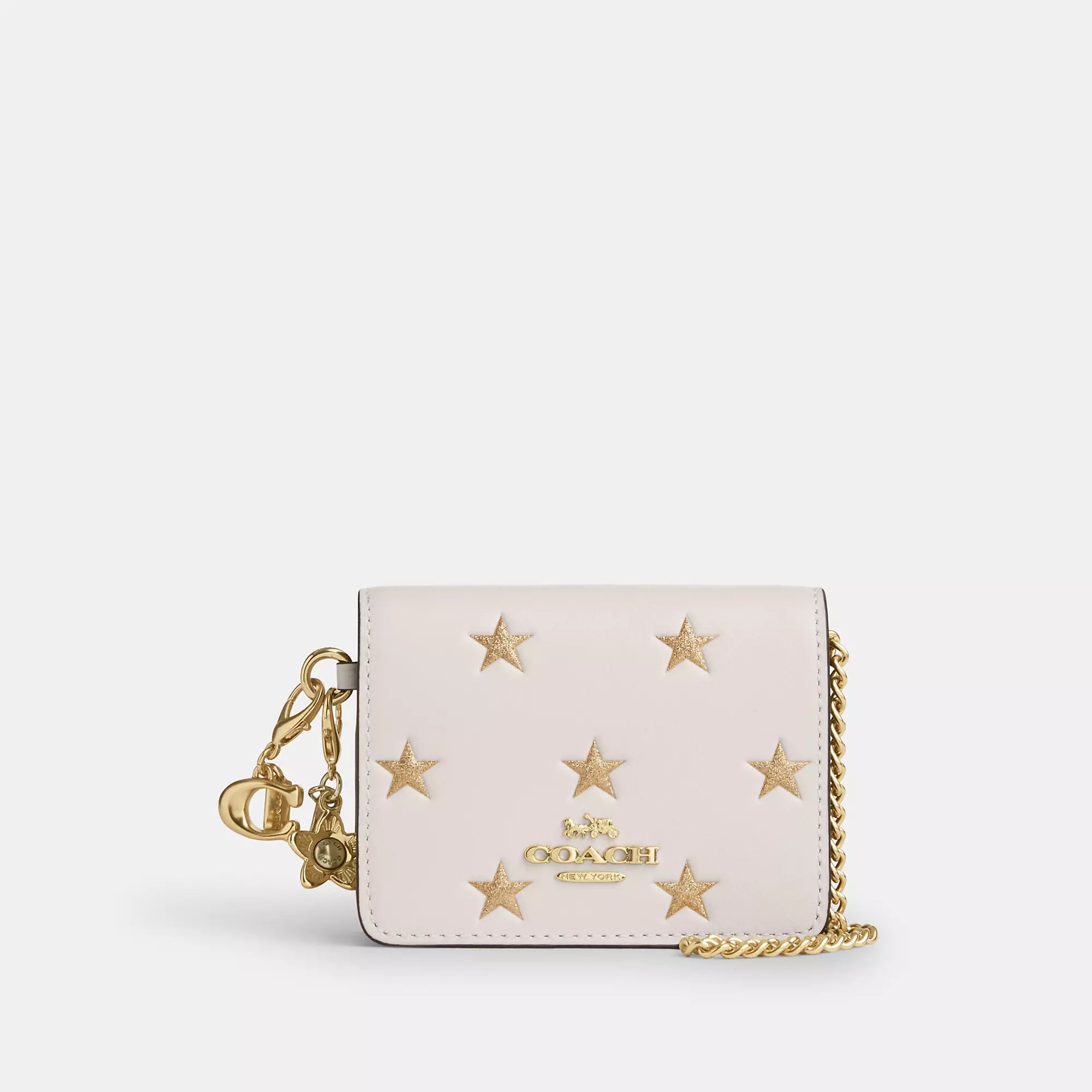 Coach Outlet Boxed Mini Wallet On A Chain With Star Print