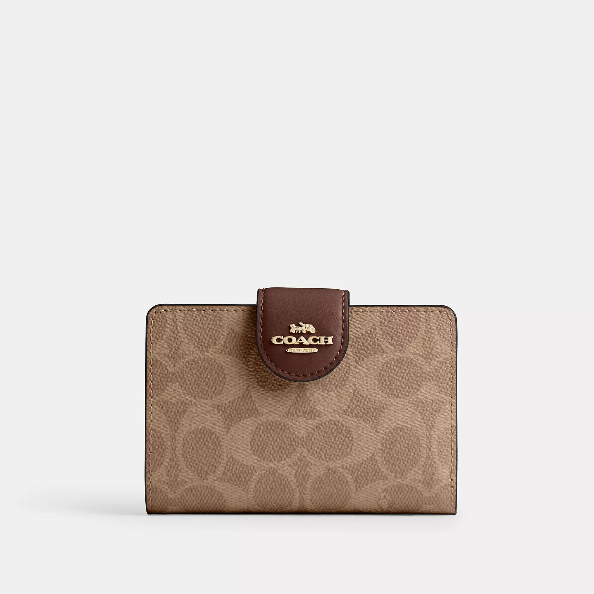 Coach Outlet Medium Corner Zip Wallet In Signature Canvas