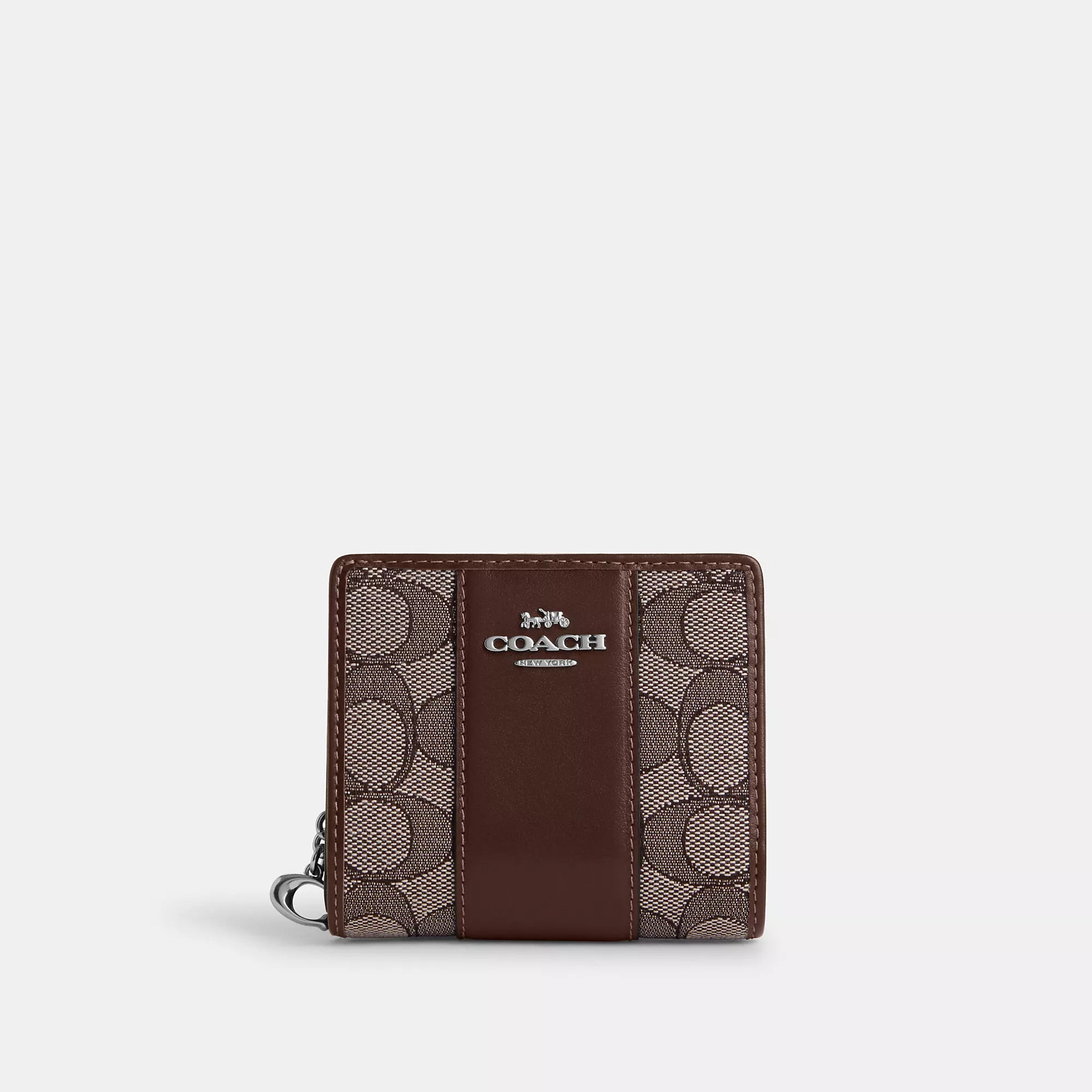 Coach Outlet Snap Wallet In Signature Jacquard