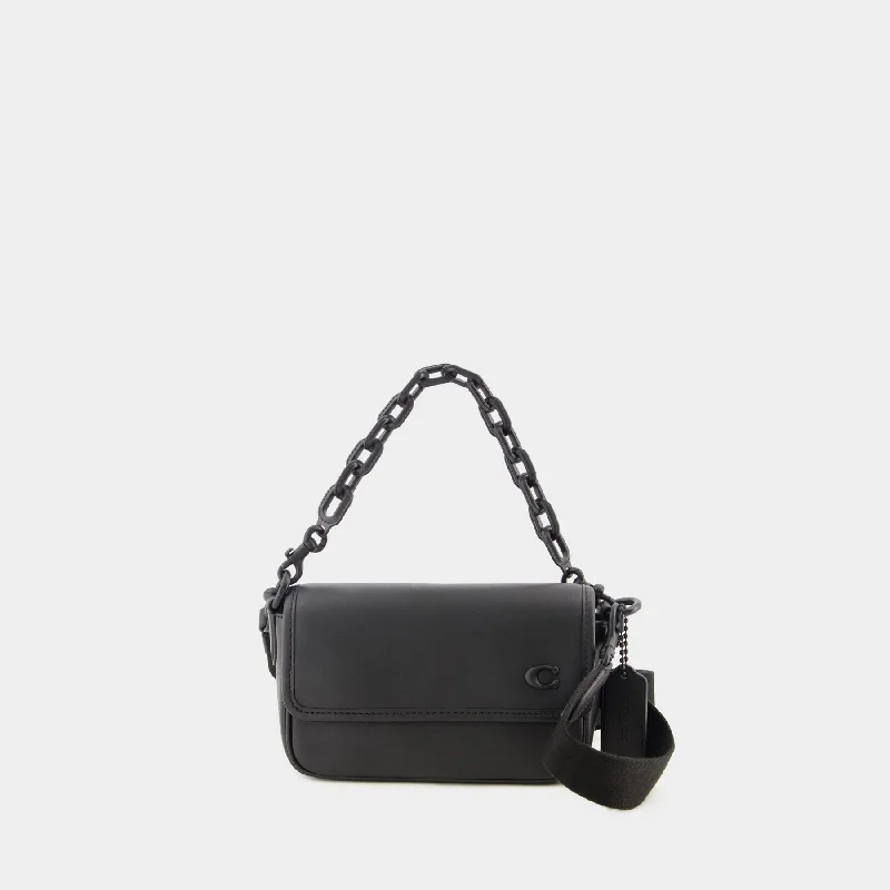 Charter Flap 18 Crossbody - Coach - Leather - Black