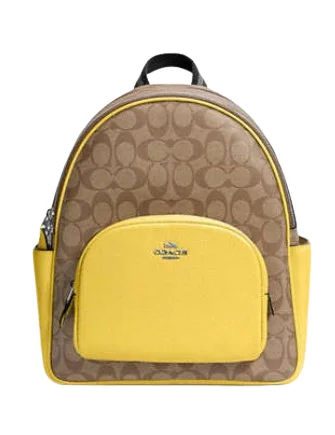 Coach Court Backpack In Signature Canvas