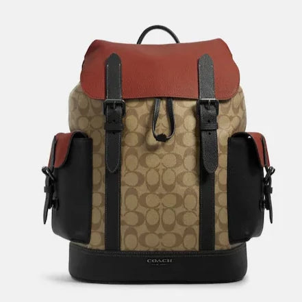 Hudson Backpack In Colorblock Signature Canvas