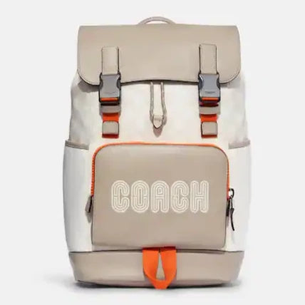 Track Backpack In Colorblock Signature Canvas With Coach