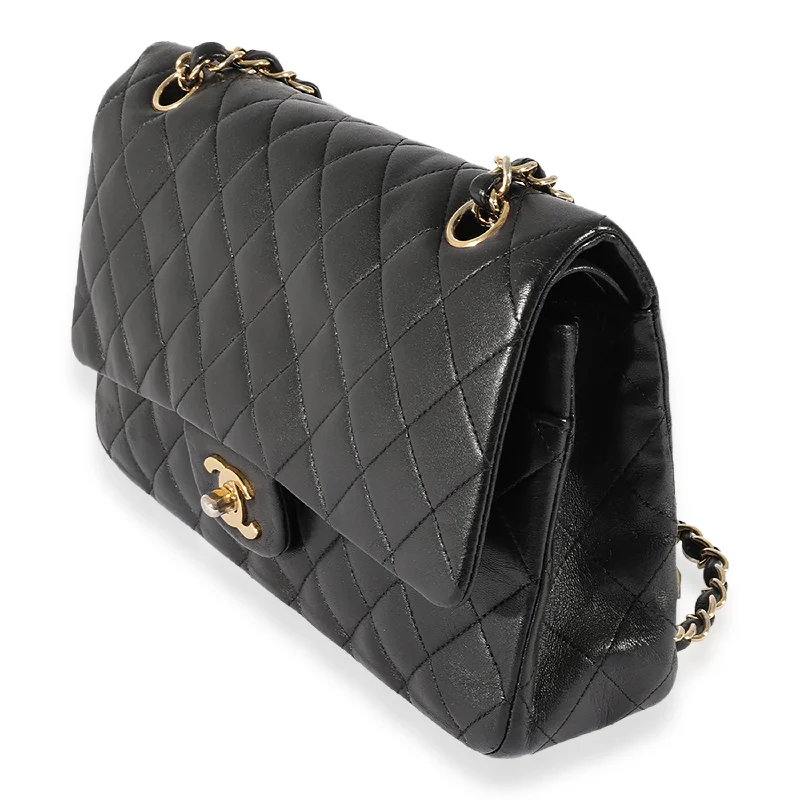 Chanel Black Quilted Lambskin Medium Classic Double Flap Bag