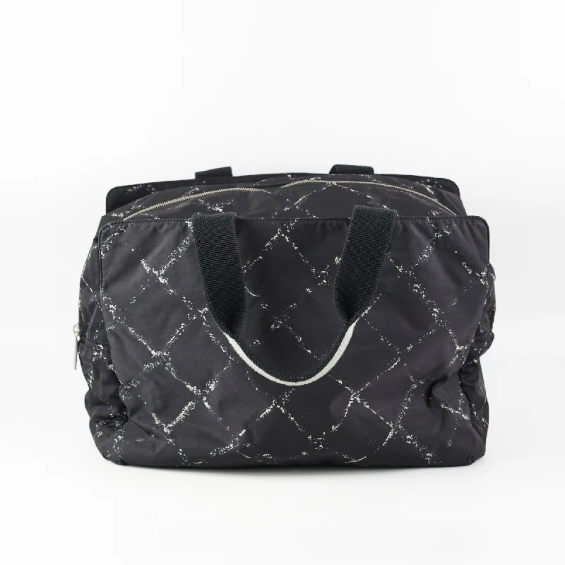 Chanel Diamond - Print Tote Bag Black