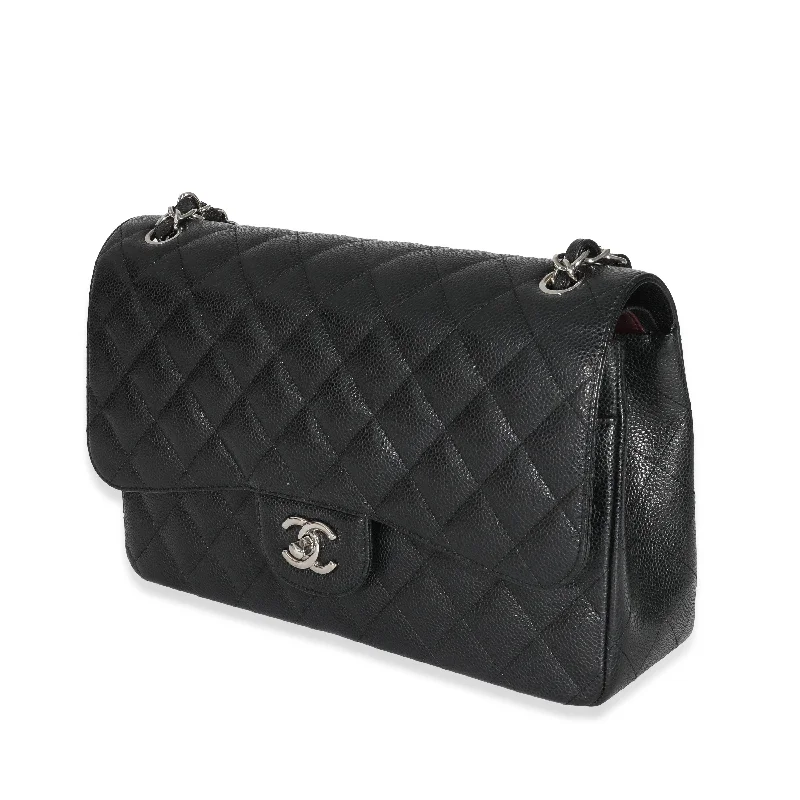 Chanel Black Caviar Jumbo Classic Double Flap Bag