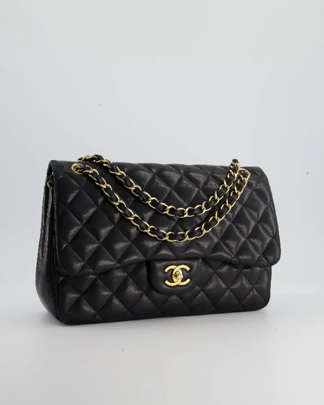 Chanel Black Jumbo Classic Double Flap Bag in Lambskin with Gold Hardware RRP £9,240