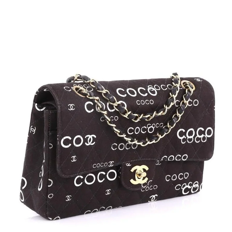 CHANEL Classic COCO Print Double Flap Bag