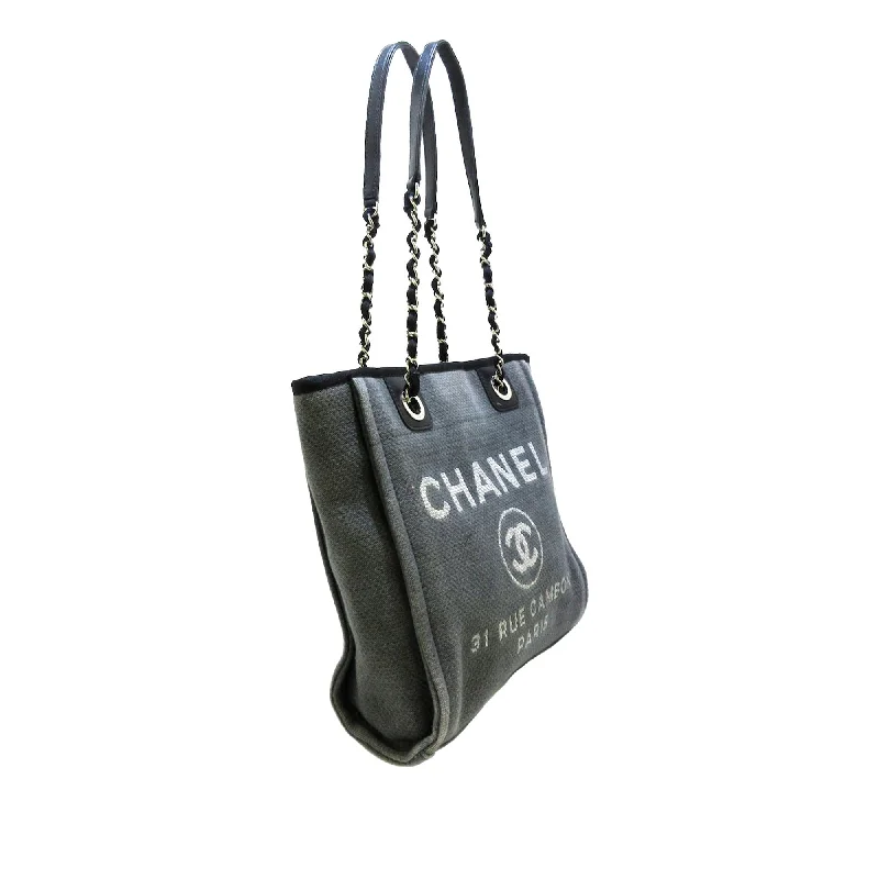 Chanel Deauville Canvas Tote Bag (34809)