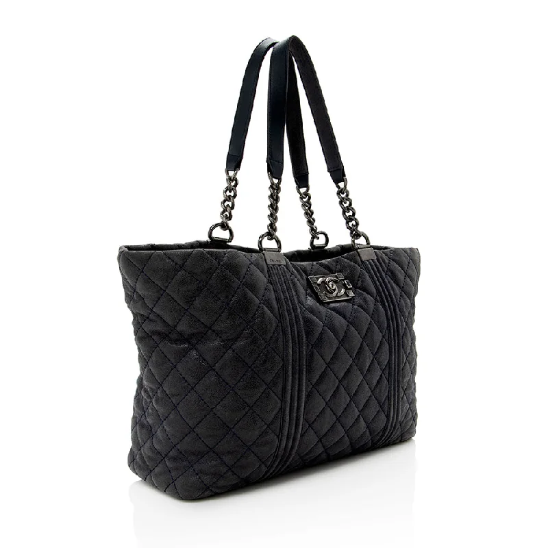 Chanel Iridescent Calfskin Gentle Boy Shopping Tote - FINAL SALE (14956)