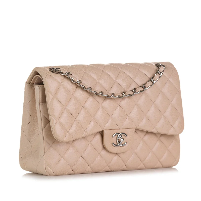 Chanel Jumbo Classic Caviar Double Flap Bag (KfBpy8)