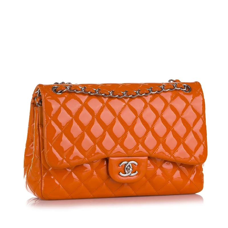 Chanel Jumbo Classic Patent Double Flap Bag (37472)