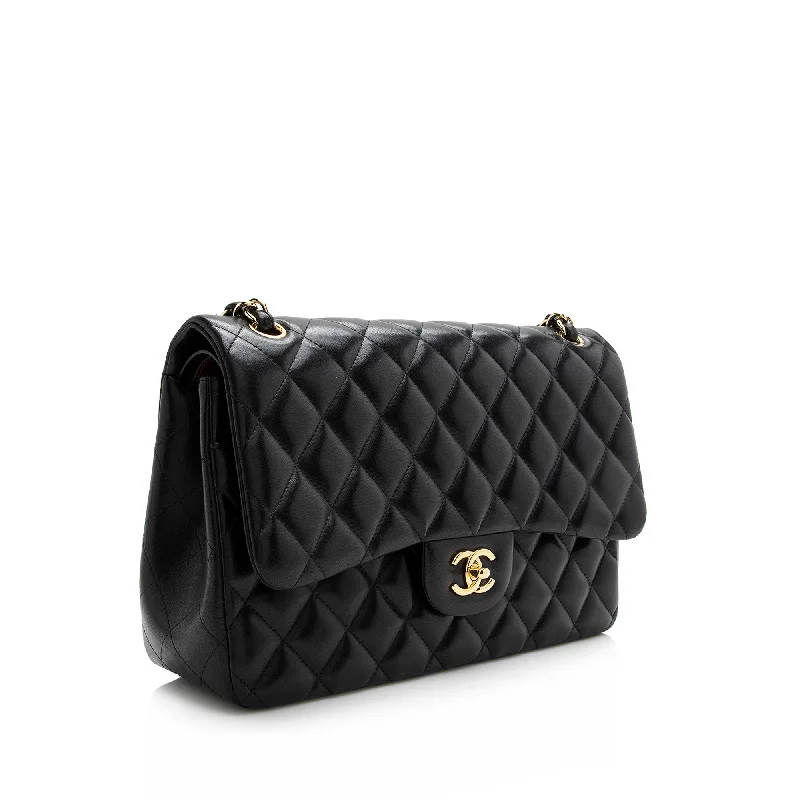 Chanel Lambskin Classic Jumbo Double Flap Bag (22321)