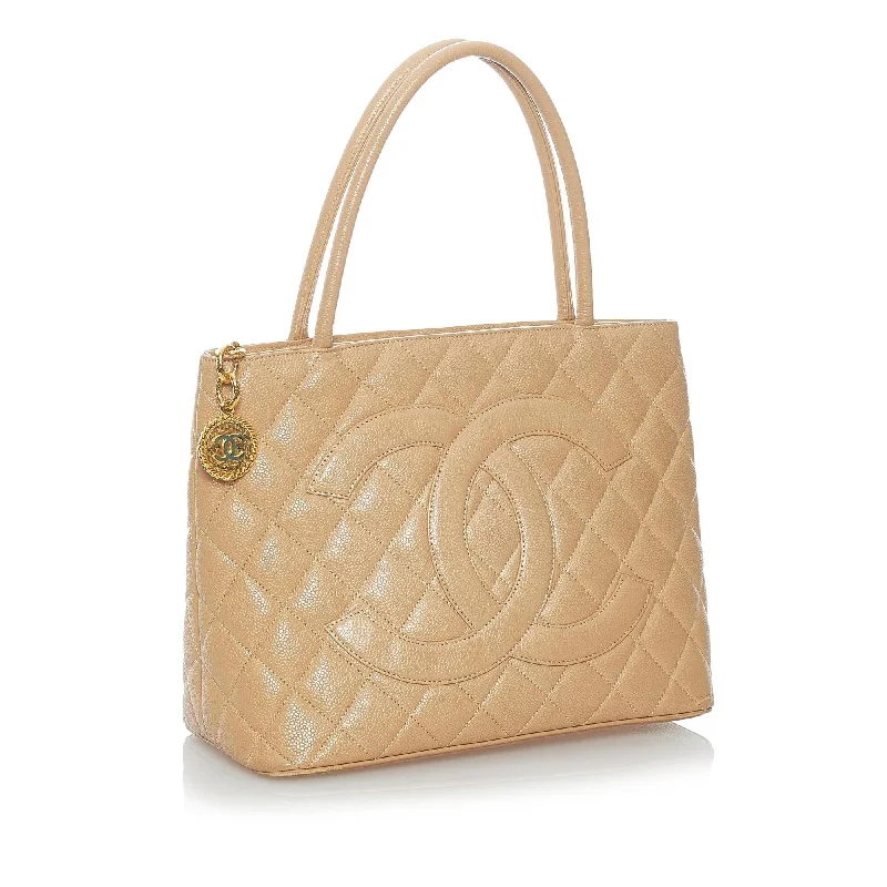 Chanel Medallion Caviar Leather Tote Bag (33642)