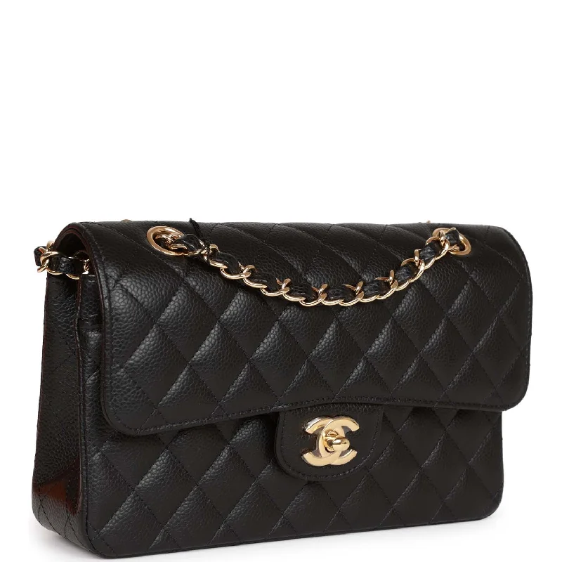 Chanel bag Small Classic Double Flap Black Caviar Gold Hardware