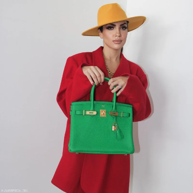 Hermes Birkin 25 Bambou (Bamboo) Green Togo with Gold Hardware