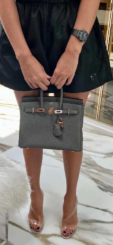 Hermes Birkin 25 Etain Togo with Rose Gold Hardware