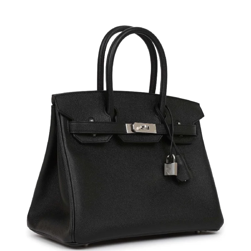 Hermes Birkin 30 Black Epsom Palladium Hardware