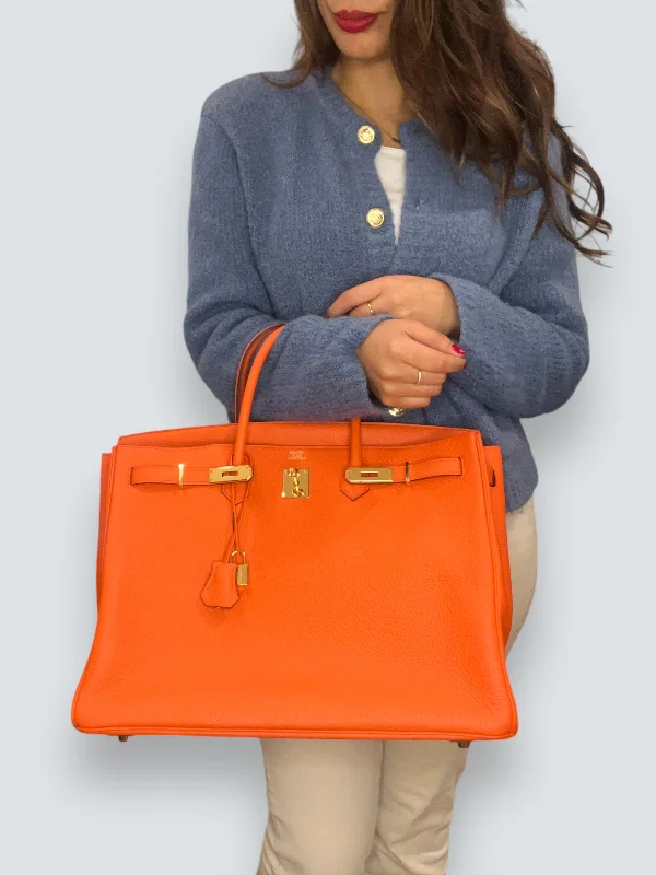 Hermès Classic Orange Leather Birkin 40