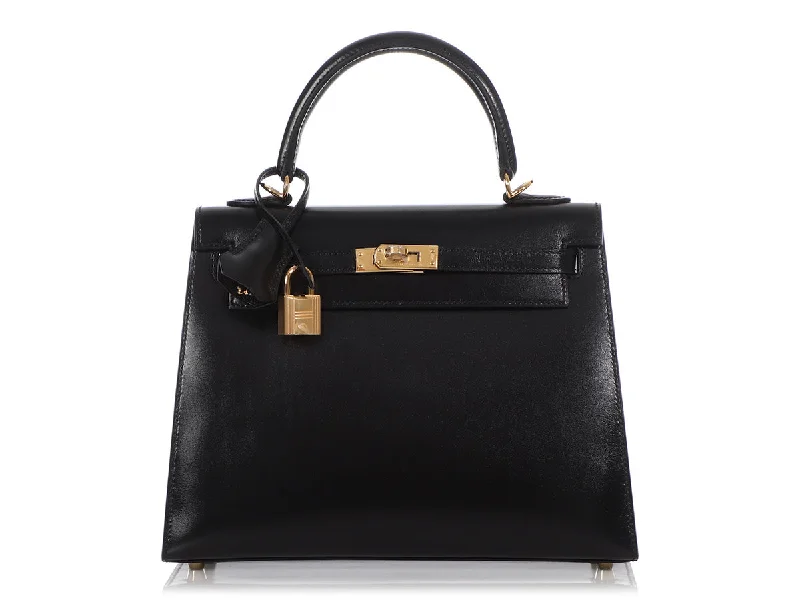 Hermès Black Box Calfskin Kelly 25