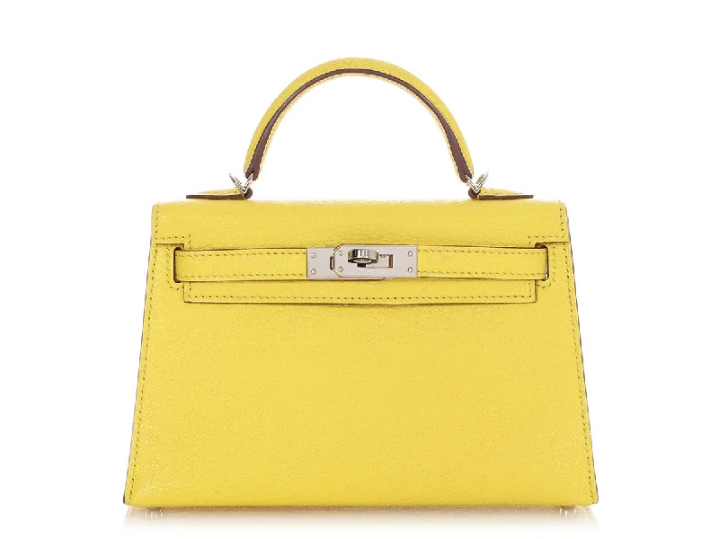 Hermès Jaune Citron Chèvre Kelly 20