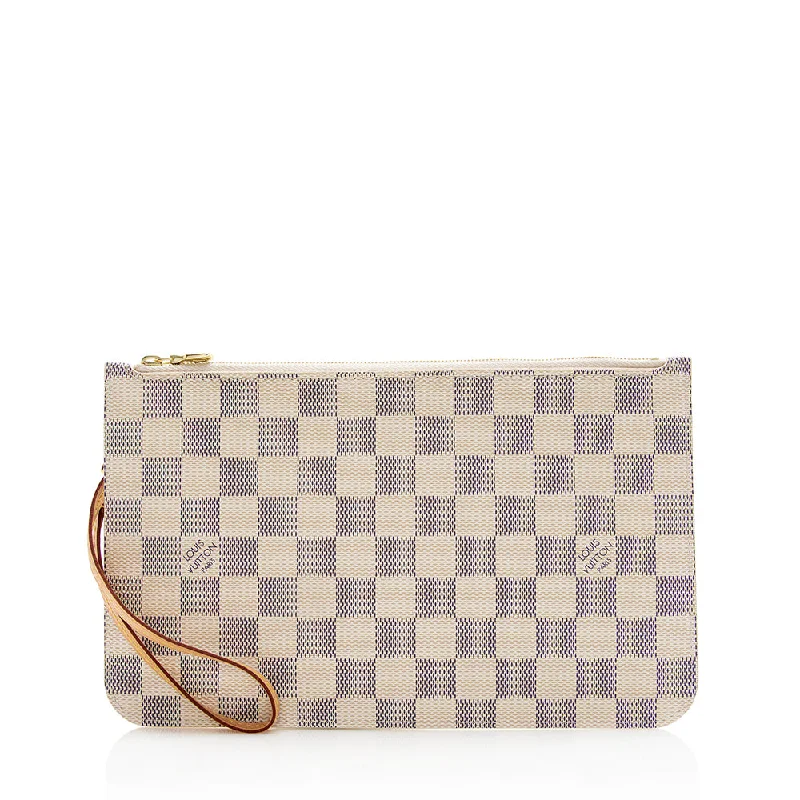 Louis Vuitton Damier Azur Neverfull MM Pochette (SHF-21428)