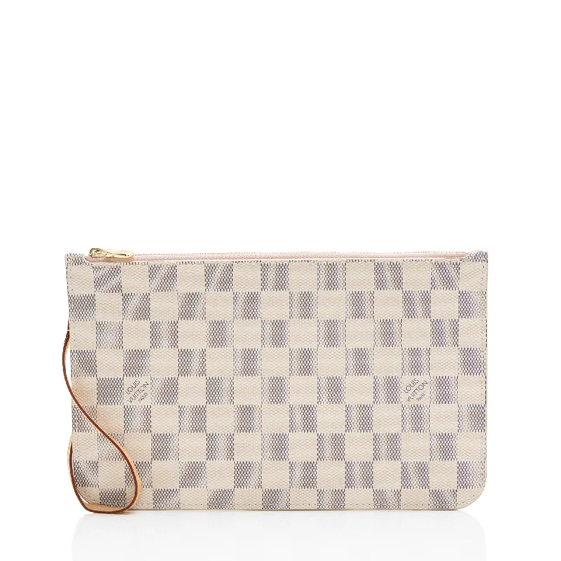 Louis Vuitton Damier Azur Neverfull MM Pochette (SHF-2fz9bL)