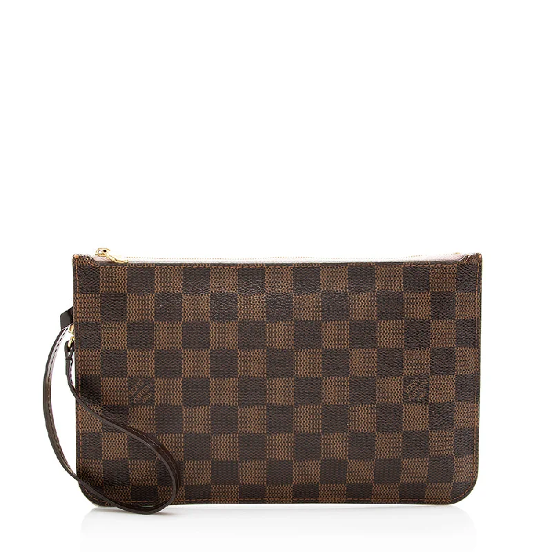 Louis Vuitton Damier Ebene Neverfull MM Pochette (SHF-16975)