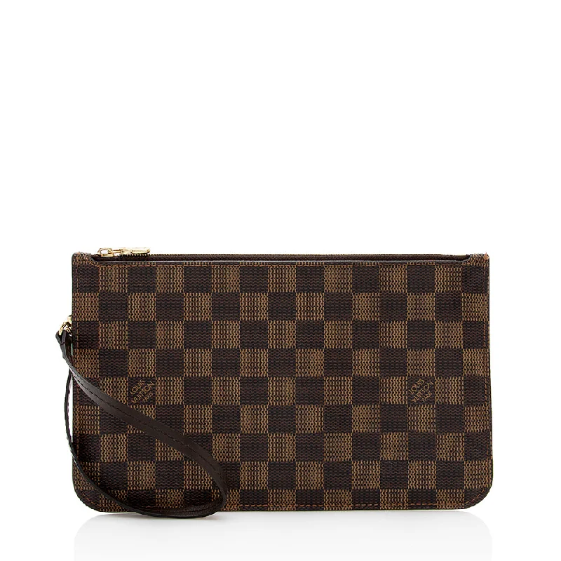 Louis Vuitton Damier Ebene Neverfull MM Pochette (SHF-19214)