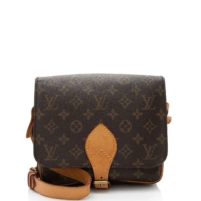 Louis Vuitton Vintage Monogram Canvas Cartouchiere MM Shoulder Bag (SHF-7VUXQB)