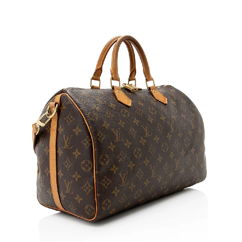 Louis Vuitton Monogram Canvas Speedy Bandouliere 35 Satchel (SHF-20549)