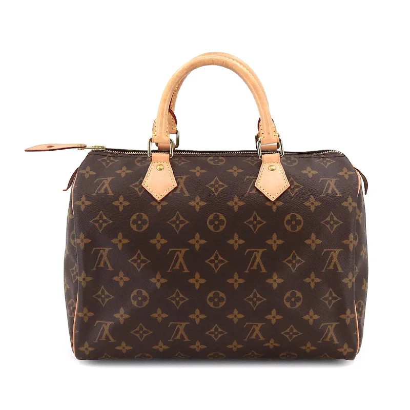 LOUIS VUITTON Monogram Speedy 30 Hand Bag Brown M41108 RFID Gold Hardware