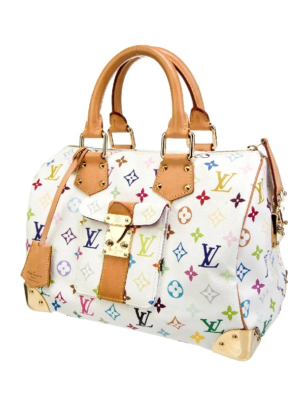 LOUIS VUITTON X TAKASHI MURAKAMI MULTICOLOR MONOGRAM LIMITED EDITION SPEEDY 30 HANDBAG