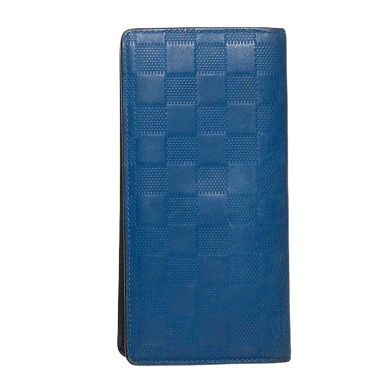 Louis Vuitton Blue Leather Portefeuille Brazza wallet accessories