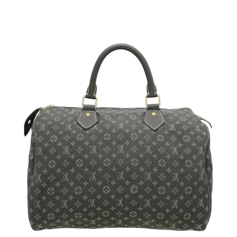 Louis Vuitton Brown Mini Lin Speedy 30 Bag