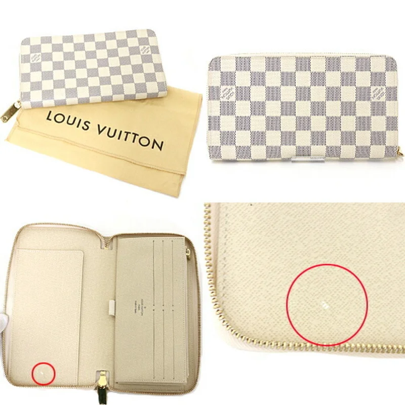 LOUIS VUITTON Damier Azur Zippy Organizer Round Long Wallet N60012