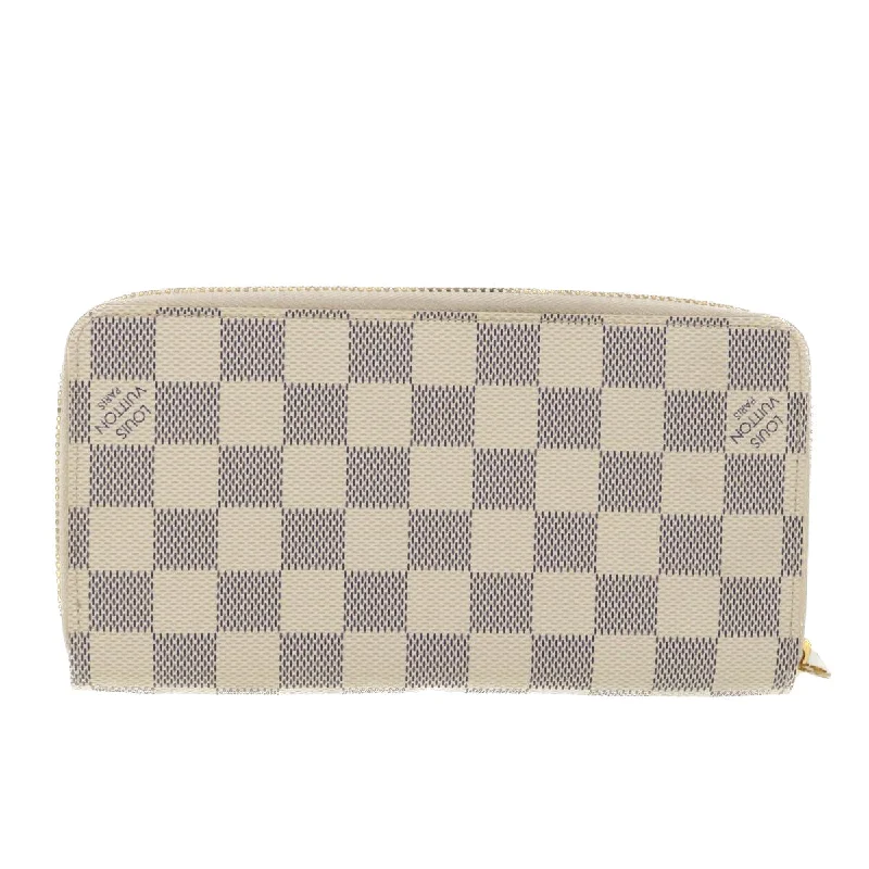 LOUIS VUITTON Damier Azur Zippy Wallet Long Wallet N60019 LV Auth 38683