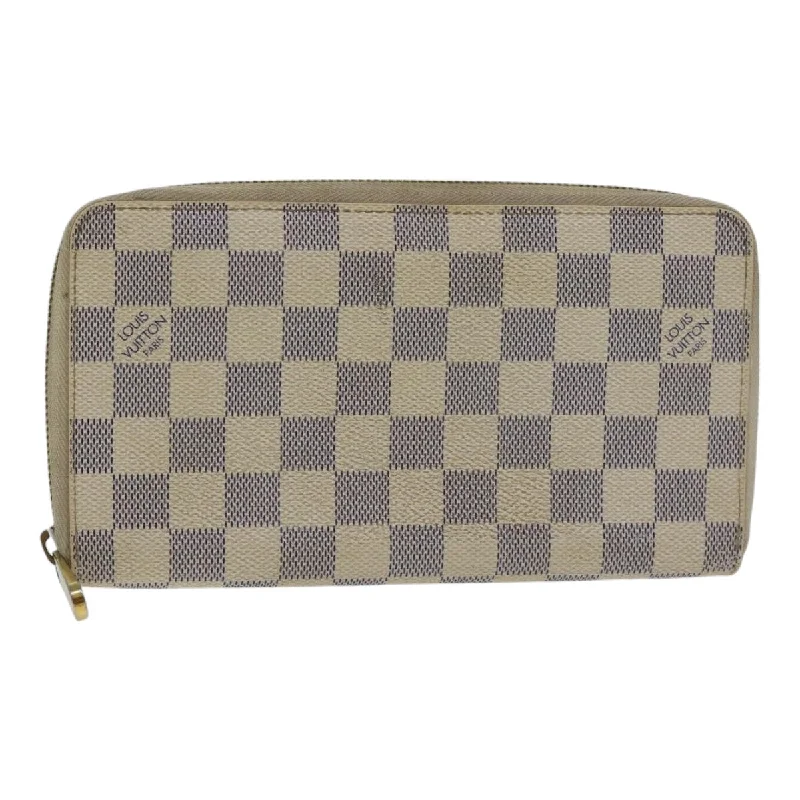 LOUIS VUITTON Damier Azur Zippy Wallet Long Wallet N60019 LV Auth 89303