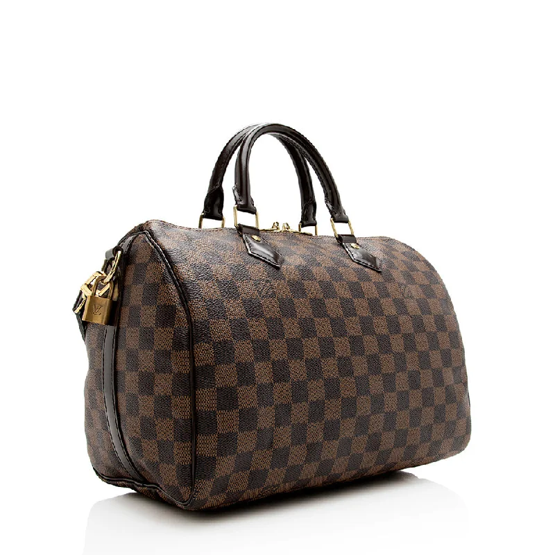 Louis Vuitton Damier Ebene Speedy Bandouliere 30 Satchel (SHF-21423)