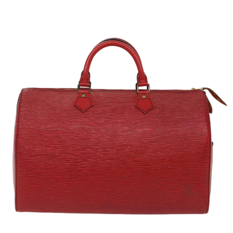 LOUIS VUITTON Epi Speedy 35 Hand Bag Castilian Red M42997 LV Auth 50091