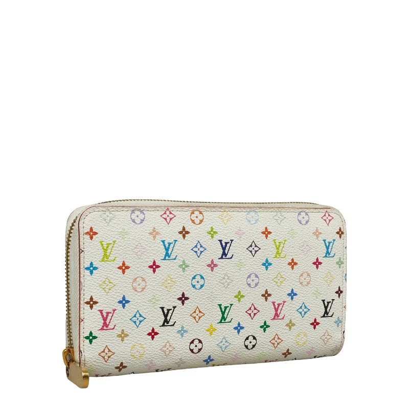 Louis Vuitton Monogram Multi-Color Zippie Wallet Roundfashner Long Wallet M60241 White PVC Leather Ladies Louis Vuitton