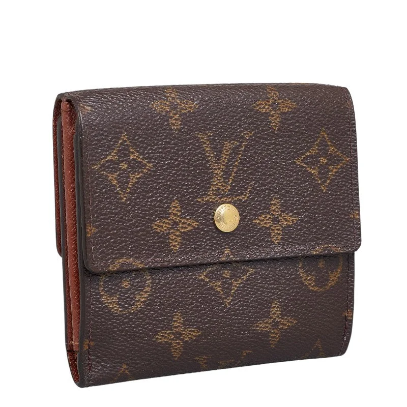 Louis Vuitton Monograms Portmoney Vie Cult Credy Three Folded Wallet M61652 Brown PVC Leather  Louis Vuitton