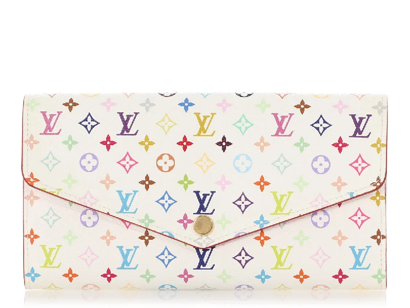 Louis Vuitton White Multicolore Monogram Sarah Wallet