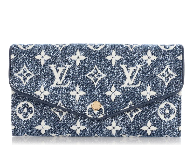 Louis Vuitton Blue Denim Sarah Wallet